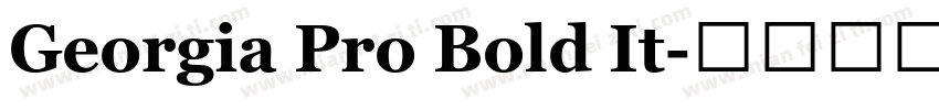 Georgia Pro Bold It字体转换